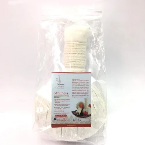 Miniatura 2 de Bola de masaje de hierbas tailandesas premium, bola de compresión de aroma, 100% hierba natural para spa, 7.05 oz (7.05 oz.)