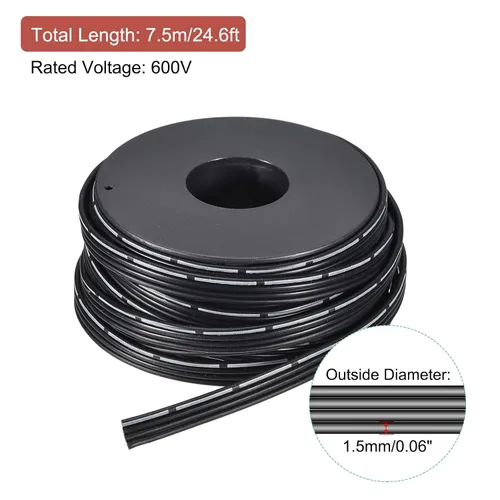 Miniatura 2 de MECCANIXITY Cable de cinta de 22 AWG, alambre de silicona de 4 pines, calibre 22, cable de silicona plano de 24.6 ft/24,6 pies, alambre de cobre