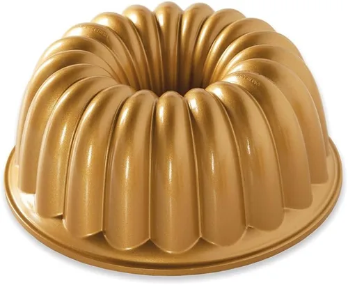 Miniatura 2 de Nordic Ware Elegant Party Molde de tubo tipo bundt, 22.3 cm x 9.3 cm, dorado