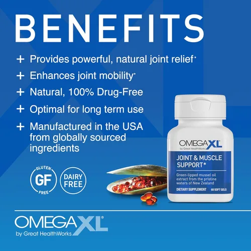 Miniatura 3 de OmegaXL Potente suplemento de apoyo para articulaciones y músculos (60 unidades) y Probiótico XL - PreforPro, DE111, estable en estante - Promueve