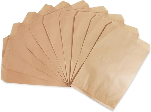 Miniatura 12 de CuteBox - 100 bolsas de regalo de papel plano marrón kraft de 4 x 6 pulgadas para mercancías, manualidades, recuerdos de fiesta, venta al por menor
