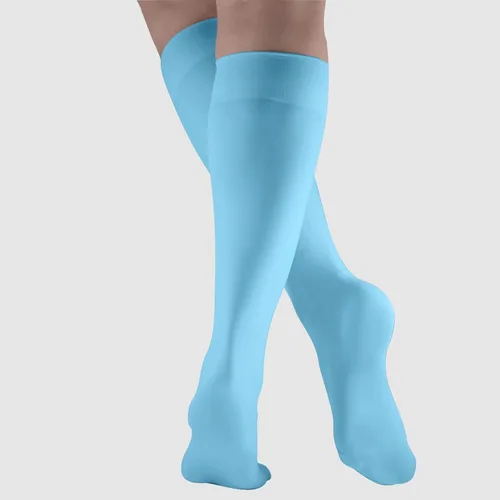 Miniatura 3 de CRS Cross Calcetines de patinaje artístico 2 pares de medias altas hasta la rodilla para patines de hielo calcetines de patinaje con pies medias