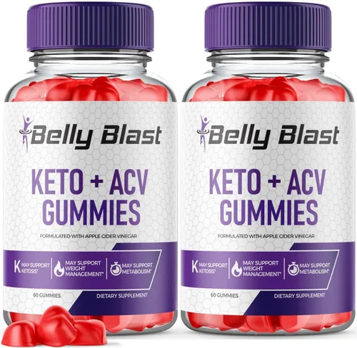 Paquete de 2 gomitas Belly Blast Keto + ACV, gomitas Belly Blaster para perder peso, reseñas de gomitas Keto ACV, gomitas Keto + ACV (120 gomitas)