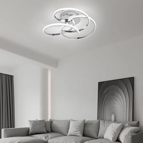 Miniatura 2 de CANEOE Lámpara de Techo LED Moderna, 42W Regulable Lámpara de Techo Empotrada con Control Remoto, Lámpara de Techo LED de Montaje Empotrado