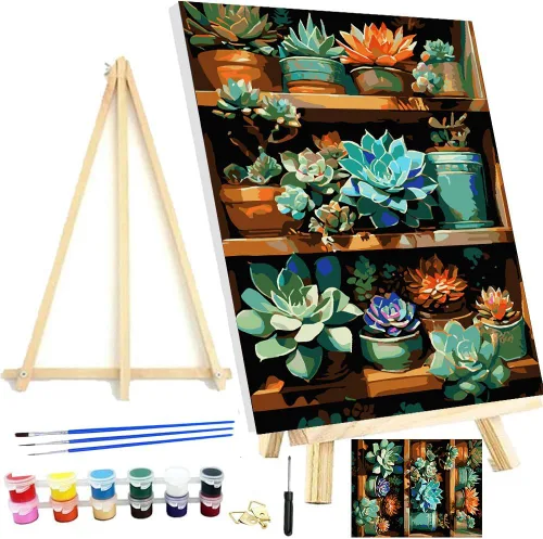 Miniatura 22 de Meothan Kits de pintura por números, pintura por números para adultos principiantes, kits de pintura de castillo de acuarela por números en lienzo 1