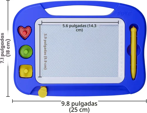 Miniatura 2 de SGILE Pizarra magnética para dibujar para niños, juguetes para niños pequeños de 1, 2 y 3 años – 9.8×7.1 pulgadas, pizarra para garabatear, grabar