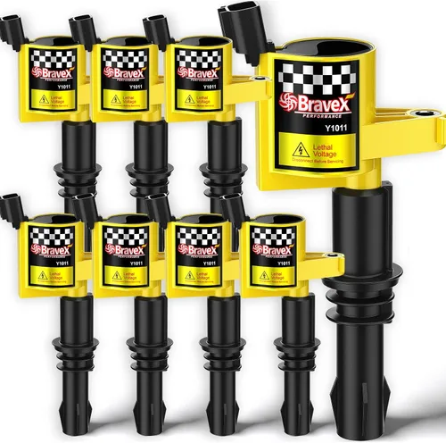 Miniatura 9 de Bravex Paquete de 8 bobinas de encendido de arranque recto, 15% más de energía, F-150 para Ford Lincoln Mercury V8 V10 4.6l 5.4l 6.8l Compatible