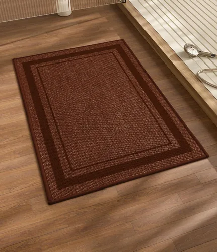 Miniatura 60 de chakme Juego de 2 alfombras de baño ultrafinas, absorbentes, antideslizantes, lavables a máquina, color beige oscuro, 17 x 24 pulgadas + tapete