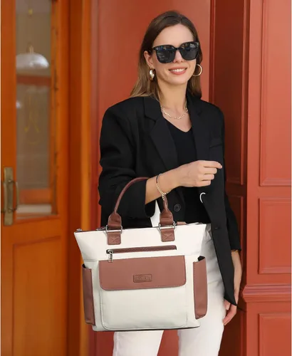 Miniatura 7 de CLUCI Bolsos de mano para mujer de cuero vegano, bolso bandolera grande de moda, bolso al hombro, el mejor regalo para ella