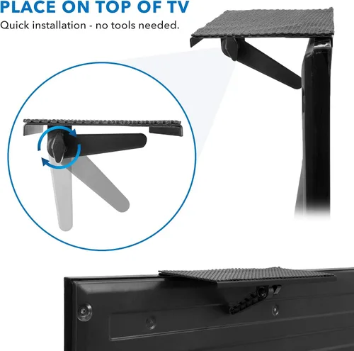 Miniatura 4 de Mount-It! Estante superior de TV para TV montado en la pared, estante superior de TV ajustable sin taladrar para caja de cable y dispositivos