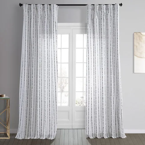 Miniatura 34 de HPD Half Price Drapes Cortinas florales de algodón de lujo con estampado de 84 pulgadas de largo (1 panel), modernas cortinas de oscurecimiento