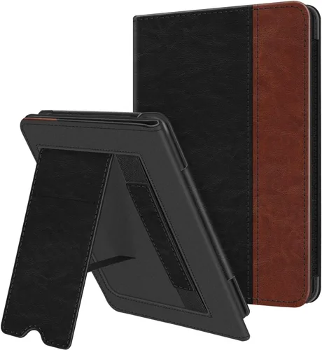 Miniatura 24 de Fintie Funda con soporte para Kindle de 6 pulgadas (11ª generación-2024/2022) - Funda de piel sintética con ranura para tarjeta de encendido y Negro