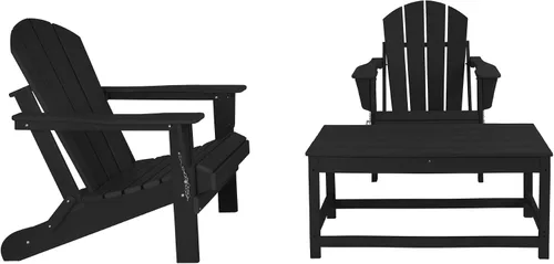 Miniatura 10 de WO Home Furniture - Juego de 3 sillas plegables para exteriores, mesa auxiliar, resistente a la intemperie y a los rayos UV, para césped, jardín