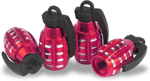 Miniatura 8 de SINGARO Tapón de válvula de neumático de aluminio, impermeable y a prueba de polvo, accesorios universales para SUV, automóvil, bicicleta y Rojo1