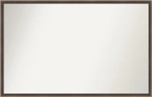 Miniatura 12 de Amanti Art Brown Bathroom Mirror for Over Sink, 23x41 Custom Made Hardwood Wedge Mocha Rectangle Vanity Mirror, Large Modern Wood Frame, Hangs