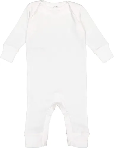 RABBIT SKINS Body de manga larga para bebé niño y niña | recién nacido 0-3 a 24 meses Blanco