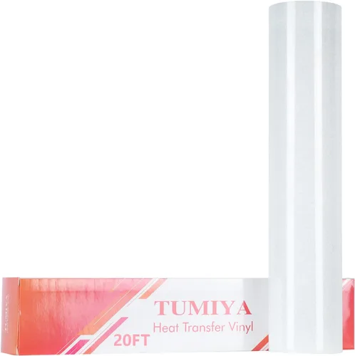 Miniatura 20 de TUMIYA Vinilo HTV - Vinilo de transferencia de calor de 12 pulgadas x 35 pies, vinilo dorado para planchar, rollo adhesivo brillante fácil de cortar