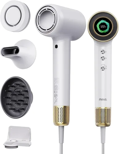 Miniatura 10 de Secador de pelo aromático biiónico profesional mera PRO - Secador de secado rápido con difusor magnético y boquilla de aromaterapia, modo seguro