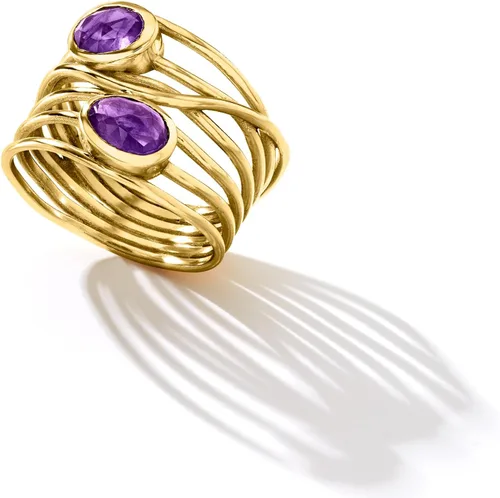 Miniatura 5 de Ross-Simons Anillo de carretera con piedras preciosas en oro de 18 quilates sobre plata esterlina