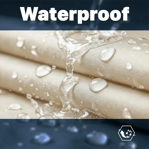 Miniatura 4 de Amgo Toldo Vela de Sombra Solar Impermeable Cuadrado Rectangular Beige de Tamaño Personalizado de 4' x 4', Pedido por Encargo UPF50+ AMWTPS14 Toldo