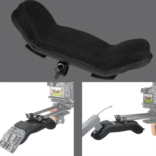 Miniatura 7 de NICEYRIG Soporte de hombro estable para videocámara DV/DC 0.591 in Rod Rail Support System DSLR Rig (bloque de riel de 0.591 in)
