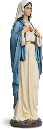 Miniatura 3 de DevotedWalls Estatua de la Virgen María de 20.5 pulgadas de alto, estatua del corazón inmaculado de María para Pascua, estatua de la Madre de Jesús