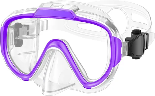 Miniatura 17 de Gafas de natación para adultos y niños, gafas de natación antivaho con cubierta para la nariz, sin fugas, máscara de buceo de esnórquel transparente