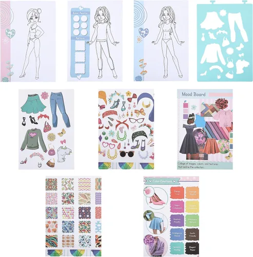 Miniatura 8 de Mr. Pen - Kit de cuaderno de bocetos de moda, cuaderno de bocetos de diseño de moda, kit de dibujo para niños