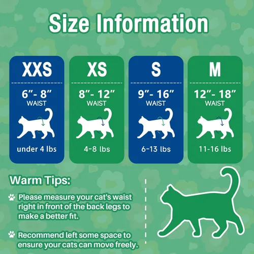 Miniatura 5 de Pet Soft Pañales desechables para gatos – Pañales para gatos hembras y machos, pañales para cachorros para perras con agujero de cola de espuma