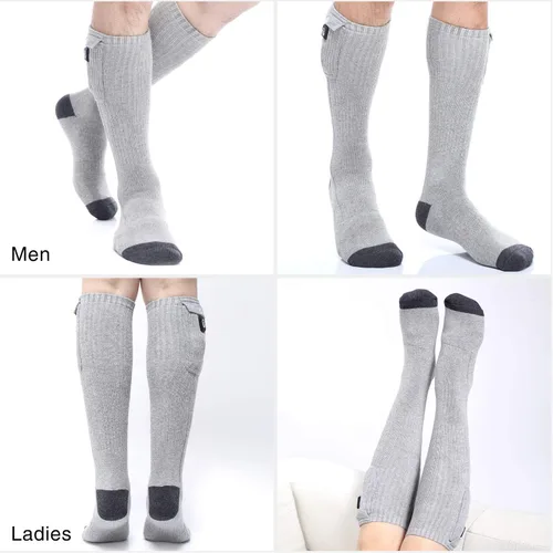 Miniatura 4 de Calcetines térmicos para hombres y mujeres, calcetines eléctricos con batería recargable de 7.4 V 2200 mAh, calentadores de pies para deportes