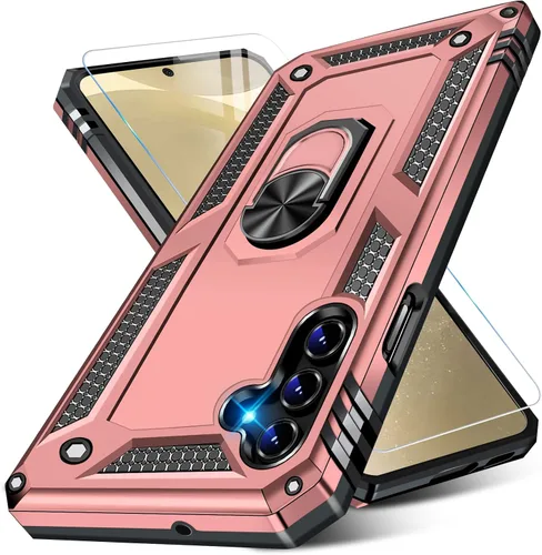 Miniatura 24 de Vaki Funda para Samsung Galaxy S22 5G con protector de pantalla integrado de grado militar, cubierta dura y resistente, funda resistente para Galaxy