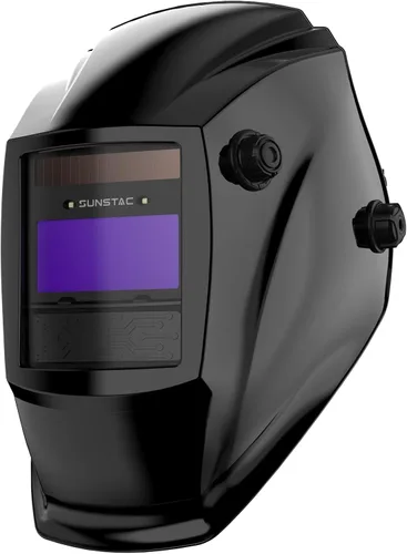 Miniatura 8 de Sunstac 1/1/1/1 Casco de soldadura con claridad óptica, color real, oscurecimiento automático, con sombra ancha 4/9-13 para soldadura STICK, MIG