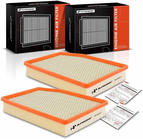 A-Premium Filtro de aire de motor de 2 piezas compatible con Cadillac Escalade ESV y Chevrolet Silverado 1500, Suburban, Tahoe y GMC Sierra 1500,