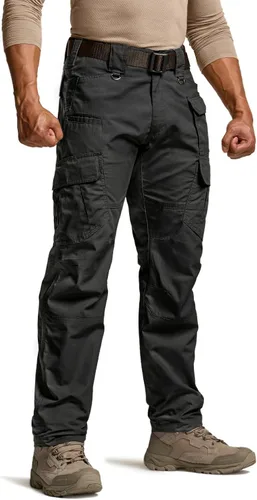 CQR Pantalones tácticos tipo cargo para hombre tejido ripstop resistentes al agua ligeros EDC para artículos de uso diario para trabajo senderismo y
