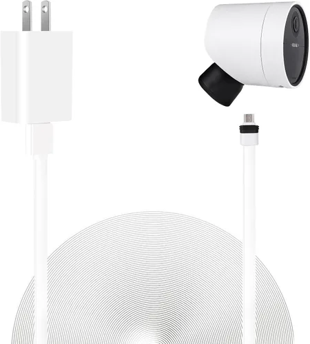 UYODM Cable de alimentación compatible con cámara de seguridad inalámbrica SimpliSafe para exteriores, 16.5 pies, resistente a la intemperie, cable