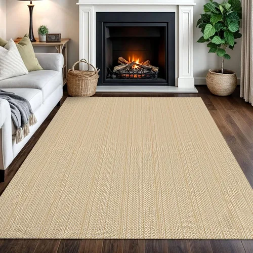 Miniatura 33 de IOHOUZE Alfombra de Área Lavable 4x6 Antideslizante con Respaldo de Goma Alfombras Tejidas para Entrada Interior Alfombras de Dormitorio Alfombra