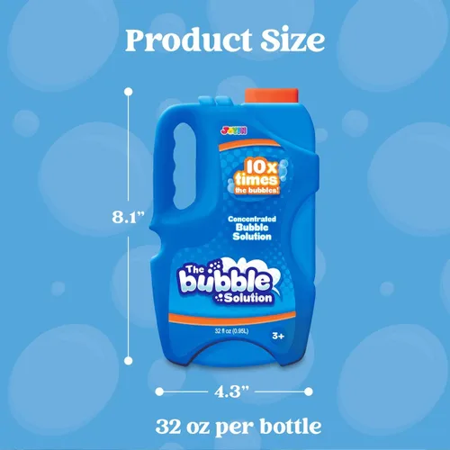 Miniatura 5 de JOYIN Solución concentrada de burbujas de 32 onzas para máquinas de burbujas (hasta 2.5 galones), repuestos de solución concentrada para máquinas