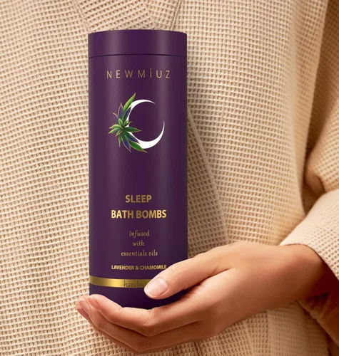 Miniatura 5 de Bombas de baño de burbujas para dormir profundo con aceites esenciales de manzanilla de lavanda, baño hidratante para piel seca y relajación, regalo