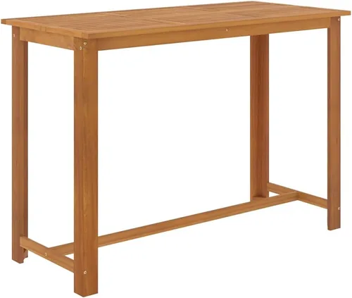Miniatura 3 de Ensemble de Bar de Jardin 9 Pièces en Bois d'Acacia Massif Gris, Table Rectangulaire et 8 Tabourets avec Coussin Amovible Pour Terrasse, Jardin, Grey