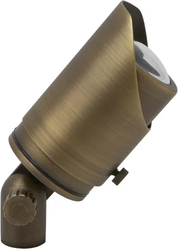 Miniatura 2 de Lightkiwi C4573 Foco de latón ajustable para exteriores con foco de iluminación LED para paisaje de bajo voltaje, perfecto para jardín, valla, luces