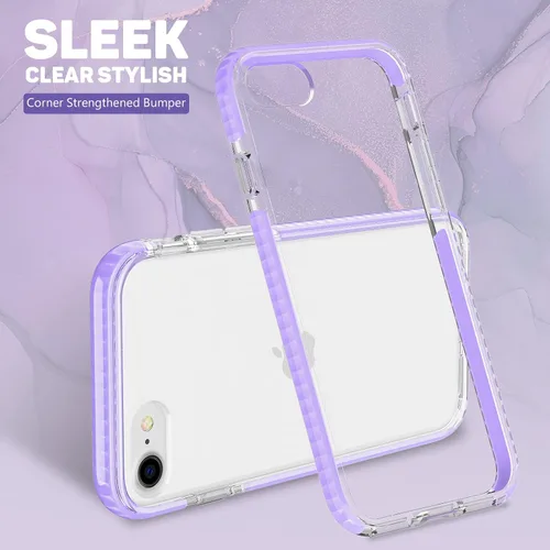 Miniatura 3 de MATEPROX Funda compatible con iPhone Se 2022, iPhone SE 2020, iPhone 8, iPhone 7, funda transparente, resistente, antiarañazos, antiarañazos, a