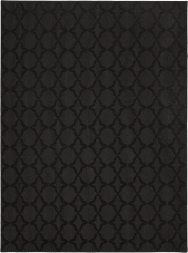 Miniatura 231 de Garland Rug Sparta - Alfombra antideslizante de polipropileno de 2 pies x 12 pies, color negro, ideal para salas de estar y pasillos, elegante