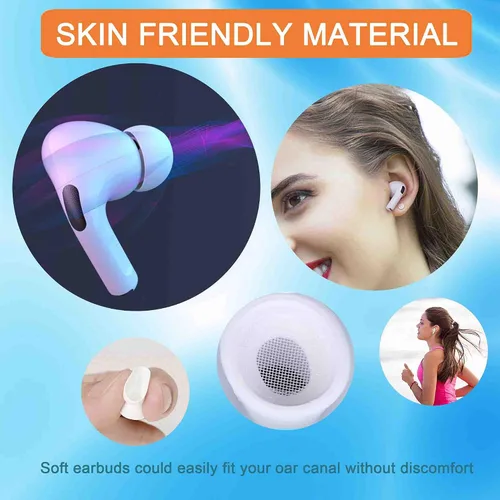 Miniatura 4 de 3 pares de almohadillas de repuesto para AirPods Pro y Airpods Pro de 2ª generación, almohadillas de silicona premium para una comodidad superior