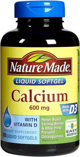 Miniatura 7 de Nature Made Calcio 600 mg con vitamina D cápsulas blandas líquidas 100 ea (paquete de 2)