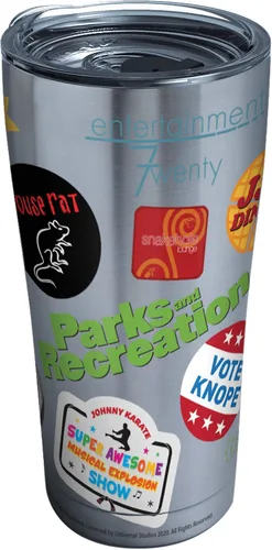 Miniatura 13 de Tervis Vaso aislado de doble pared Parks and Recreation Mash Up hecho en Estados Unidos mantiene las bebidas frías y calientes, 16 onzas, clásico
