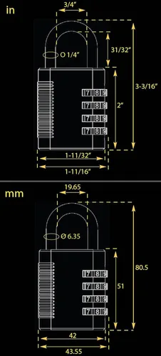 Miniatura 3 de SX-575 - Candado de disco combinado de 4 esferas, cerradura de combinación de alta seguridad, para interiores y exteriores, candado de armario
