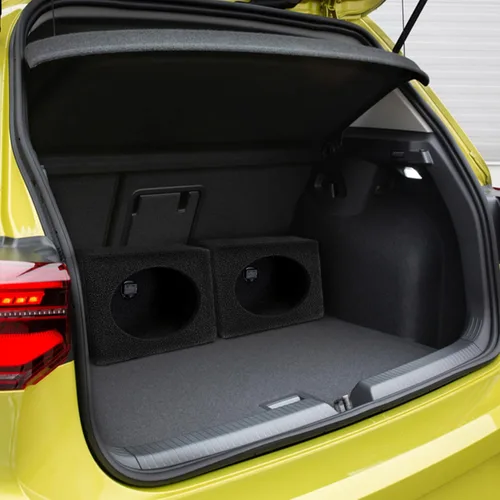 Miniatura 4 de Q Power Caja de altavoces de 6 x 9 pulgadas Recinto de audio con acabado duradero de spray de revestimiento de cama negro con conectores de copa