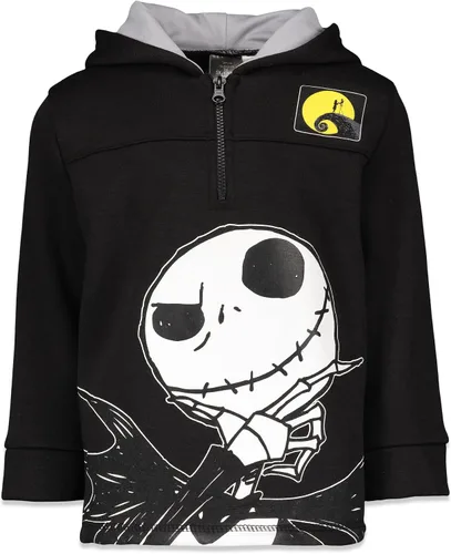 Miniatura 3 de Disney Nightmare Before Christmas Jack Skellington Oogie Boogie Sally - Sudadera con capucha de forro polar con cremallera de un cuarto de niño a