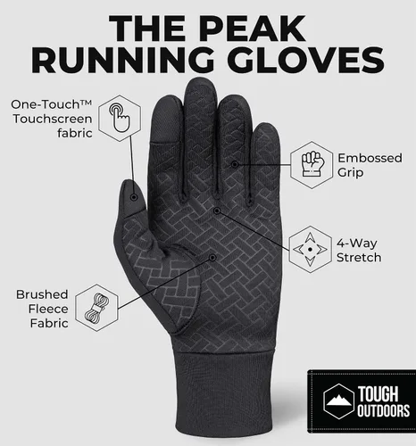 Miniatura 10 de Guantes de exteriores para pantalla táctil Guantes térmicos diseñados para correr esquí snowboard ciclismo y enviar mensajes Mezcla de 90 nailon 10