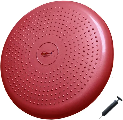 Miniatura 9 de AppleRound Cojín de balanceo inflable con bomba manual, tabla de estabilidad de aire (extra gruesa), disco de equilibrio para adultos, asiento